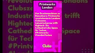 Printworks London techno clubs electronicmusic shortsviral printworks londontechno [upl. by Charbonnier]