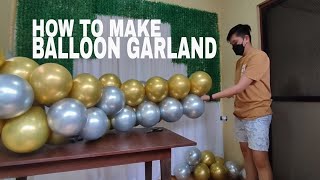 HOW TO MAKE BALLOON GARLAND  EASY STEP BY STEP TUTORIAL  Rex Montalbo [upl. by Tiler]