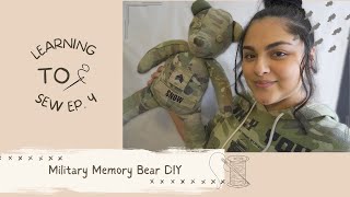 Sewing a Memory BearMilitary edition  DIY military memory bear [upl. by Yeleen]