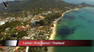 Lamai Beach 12014  Koh Samui overflown with my drone [upl. by Eohce]