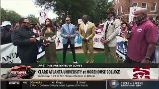 FIRST TAKE  Teddy Keaton joins Stephen A on ESPN HBCU tour makes final stop at historic campus [upl. by Anaya173]