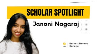 Scholar Spotlight Janani Nagaraj [upl. by Yliak]