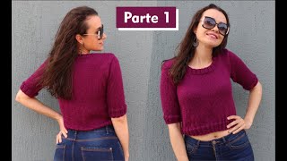 BLUSA AMETISTA  TRICÔ  parte 1 [upl. by Gilliette]