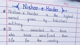 10 lines on NishaneHaider in English  Short essay on NishaneHaider [upl. by Erfert170]