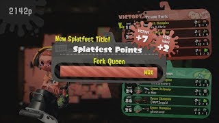 Splatoon 2  NA Splatfest Aug 24th  Reaching Fork Royalty [upl. by Elleraj]