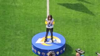 POV National Anthem in SOFI STADIUM football nationalanthem sofistadium gottyoucovered [upl. by Millisent569]