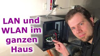 Heimnetzwerk planen und aufbauen LANDosen Kabelverlegung Switch Patchfeld Router  Tutorial [upl. by Yror106]