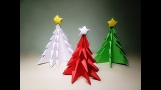 Decorazioni fai da te alberi di Natale origami [upl. by Naujat]