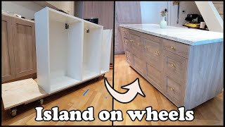 How to make an island on wheels using Ikea cabinets [upl. by Ttennaej910]