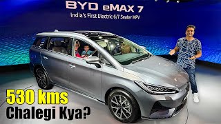 Diwali Pe Agai BYD eMAX 7 Electric Family Car with 7 and 6 seats 530 km range Lekin kya kamal kregi [upl. by Bron]