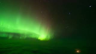 AMAZING Aurora Borealis on a Night Flight between San Francisco and Lisbon [upl. by Olpe]