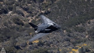 Two F117s and many other jets Flying Low Level in the Sidewinder [upl. by Flowers348]