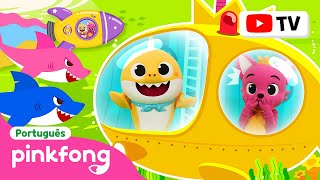 4K Exploração de oceano divertida Dança e Aventura Pinkfong Bebê TubarãoCanções para Crianças [upl. by Llednahc]