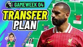 MY FPL GW4 TRANSFER PLAN  4 HIT ✅  Fantasy Premier League 20242025 [upl. by Battiste]