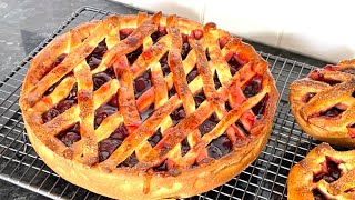 Leavened Dutch Cherry Pie  Kersen Vlaai [upl. by Crockett]