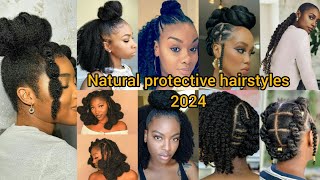 Stunning natural protective hairstyles 2024  Natural hairstyles for black women  Braids Hairstyles [upl. by Darn]