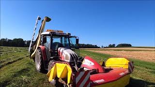 MOWING GRASS  SILAGE 2020  Fella  Krone  Steyr [upl. by Artinahs]