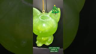 Lime green mica powder amp epoxy resin from CraftResin catmas catvideo cats catlover kitty [upl. by Noemi]