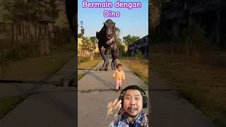 ADEK BERMAIN DENGAN DINO dinosaur vfx trex trexchase shorts [upl. by Haleak]