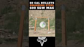 Smashing Steel with the 50 Cal 500 SampW Magnum [upl. by Anilegna]