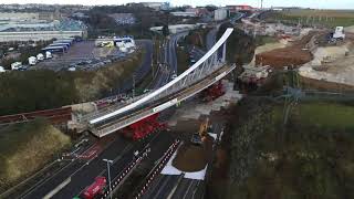 DART bridge installation timelapse at London Luton Airport [upl. by Adnoloy992]