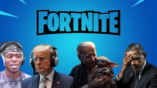 The US Presidents play Fortnite with KSI ksi fortnite [upl. by Suoivatco551]