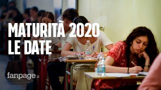 Maturità 2020 il calendario con le date delle prove scritte [upl. by Roda265]