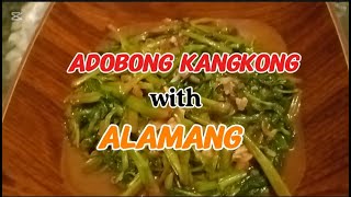 ADOBONG KANGKONG NA MAY ALAMANG missingkidzvlog [upl. by Nnylf]