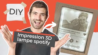 Tutoriel impression 3D lithophanie  DIY Comment réaliser une plaque spotify scannable [upl. by Jason]