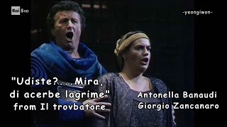 Antonella Banaudi amp Giorgio ZancanaroquotUdiste Mira di acerbe lagrimefrom Il trovatore by GVerdi [upl. by Akienaj]