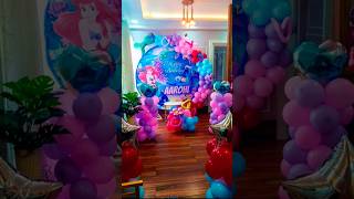 Mermaid Birthday Balloon Decoration birthday mermaid mermaidtheme birthdaydecoration [upl. by Auhsuoj]