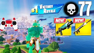 77 Elimination Solo Vs Squads Gameplay Wins NEW Fortnite Season 2 PS4 Controller [upl. by Eeleak]