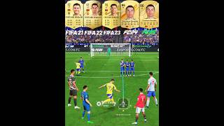 Cristiano Ronaldo Free Kicks Evolution From FIFA 21 To EA FC 25 ronaldo cr7 fc25 freekickgoals [upl. by Einoj]