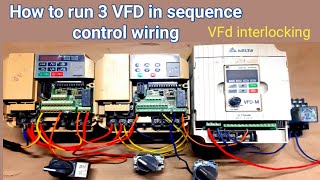 VFD sequence wiring  how to run drives in sequence  yaskawa amp delta vfd [upl. by Naquin955]