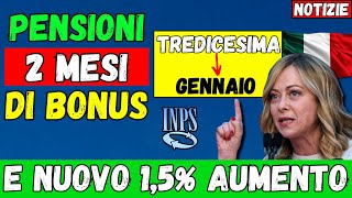 🚨PENSIONI 👉 2 MESI di BONUS 155€ 336€ TREDICESIMA  AUMENTI GENNAIO 2025 📈 IMPORTI MINIME e INVALIDI [upl. by Uke]