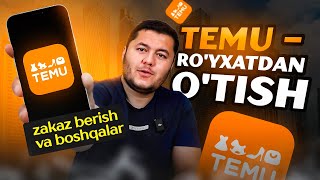 TEMU  zakaz berish royxatdan otish va boshqalar1video [upl. by Iinde829]