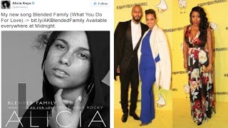 Alicia Keys Dedicates her new song quotBlended Familyquot to Mashonda Social Media GOES IN [upl. by Ahsaf343]