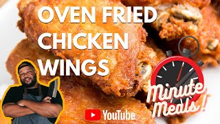 How to make Oven Fried Chicken Wings ⏰ One Minute Recipe [upl. by Sulihpoeht457]