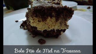 Receita Bolo de Pão de Mel na TravessaCulinária Práticaa [upl. by Adnilasor]