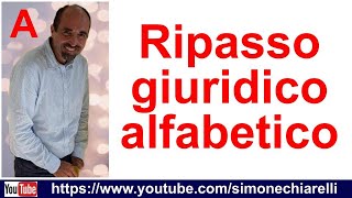 Simone Chiarelli ripasso giuridico alfabetico A [upl. by Freddie]