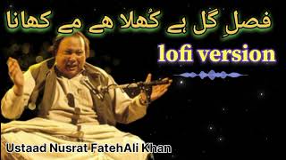 Fasle gul hai Ustaad Nusrat Fateh Ali Khan Songlofi versionunfak077 [upl. by Klockau]