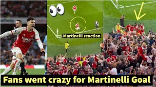 🤯Fans crazy reactions to Gabriel Martinelli late winning Goal vs Manchester City [upl. by Dranyam]