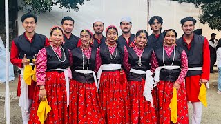 Garhwali dance performance  Pahadi dance  graphicerahilluniversitybh8065 pahadi pahadidance [upl. by Nial]