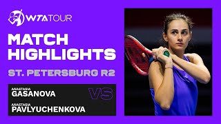 Anastasia Gasanova vs Anastasia Pavlyuchenkova  2021 St Petersburg Round 2  WTA Match Highlights [upl. by Dal]