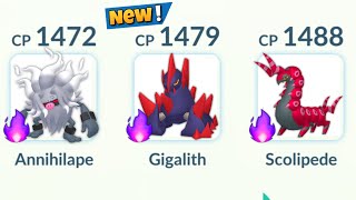 NEW Shadow Annihilape Gigalith Scolipede in Pokemon GO PvP [upl. by Tahpos813]