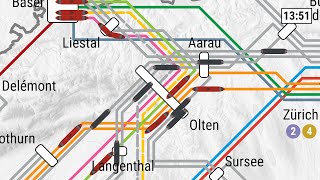 SBB LiniennetzEvolution du réseau CFF [upl. by Lindell]