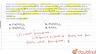 Alkanline earth metal nitrate A on heating decompose leaving a solid [upl. by Aramen]