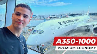 Japan Airlines NEW A3501000 Premium Economy ✈ New York to Tokyo 2024 [upl. by Atinid]