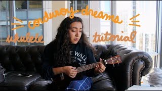 Corduroy Dreams  Rex Orange County ukulele TUTORIAL [upl. by Aserehs]