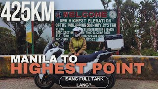 Manila to Highest Point  ISANG FULL TANK LANG   SYM Husky 150 [upl. by Ahsiuqat]